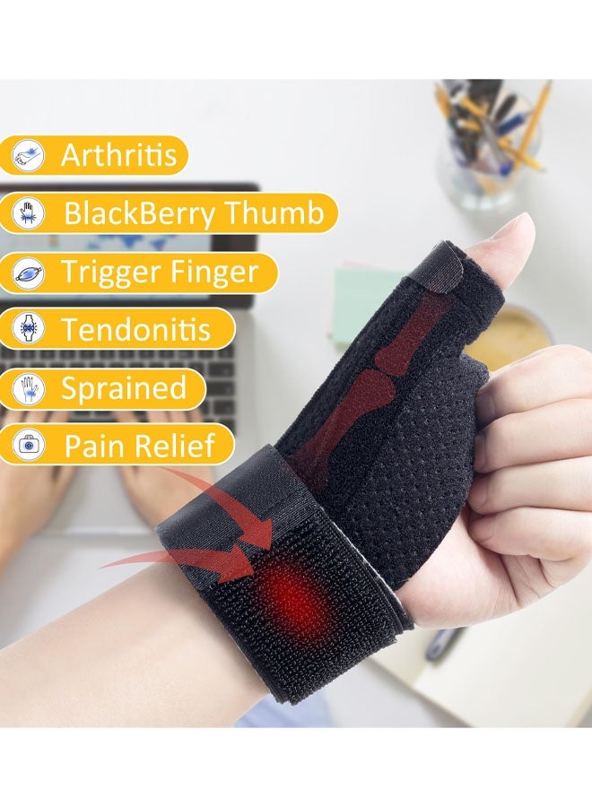 جبيرة تثبيت قابلة للعكس للإبهام والمعصم لعلاج إصبع الزناد، وتسكين الألم، والتهاب المفاصل، والتهاب الأوتار، والالتواء، ومتلازمة النفق الرسغي، قابلة للتهوية - Image 4